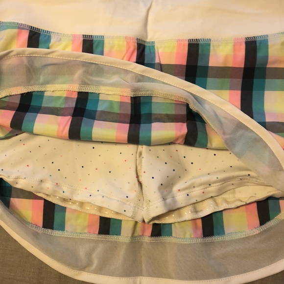 lululemon Hotty Hot skirt neon plaid 4 regular - Picture 2 of 5